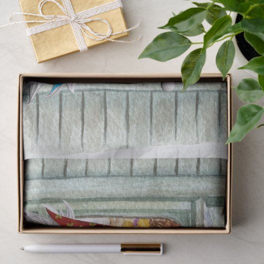 kerstgnomen Speelgoed-winkel Tissuepapier (Geschenk)