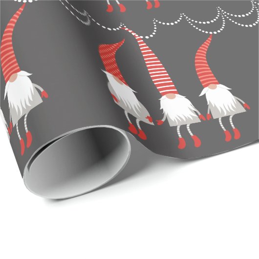 Kerstgnomen String Lights Cadeaupapier (Rol Hoek)