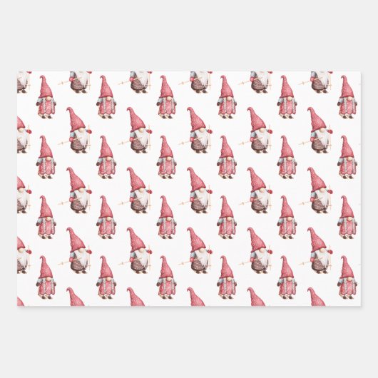 Kerstgnomen Trolls Inpakpapier Vel (Voorkant 2)