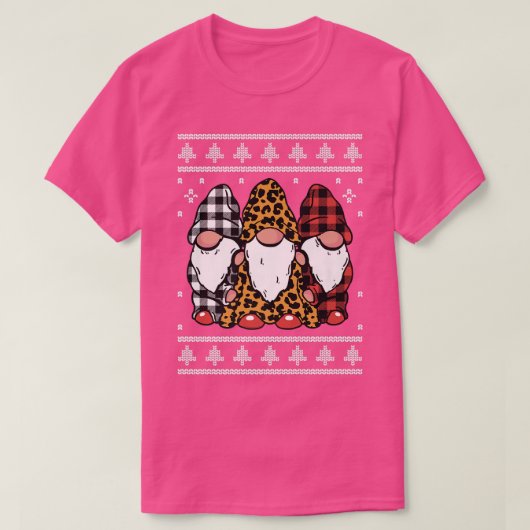 Kerstgnomen Ugly XMAS Sweater style Funny T-shirt (Design voorkant)