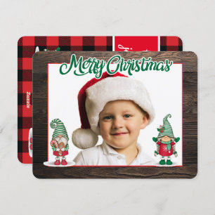 Kerstgnomen (voeg je foto toe) kerstbetaalpas feestdagenkaart