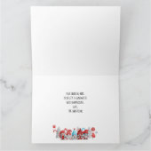 Kerstgnomen vouwbaar Wenskaart Kaart (Binnen)