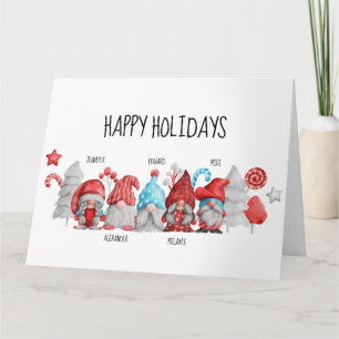 Kerstgnomen vouwbaar Wenskaart Kaart