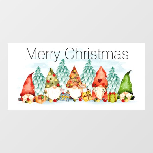 Kerstgnomen Window Cling Raamsticker (Vel)