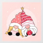 Kerstgnomen Window Cling Raamsticker (Vel)