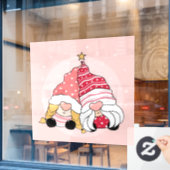Kerstgnomen Window Cling Raamsticker (Cafe Raam)