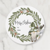 kerstgnomen Woodland - Aangepaste cadeauLabels Bedankjes Labels (Achterkant)