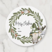 kerstgnomen Woodland - Aangepaste cadeauLabels Bedankjes Labels (Voorkant)