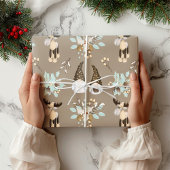 Kerstgnomen Woodland Cadeaupapier