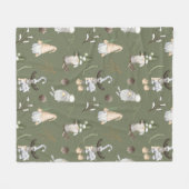 Kerstgnomen Woodland Fleece Deken (Voorkant (Horizontaal))