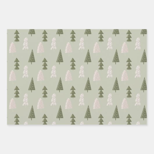 Kerstgnomen Woodland Inpakpapier Vel (Voorkant 3)