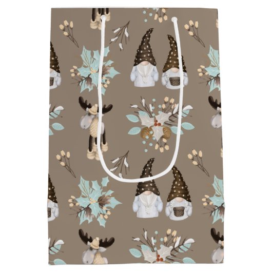 Kerstgnomen Woodland Medium Cadeauzakje (Achterkant)