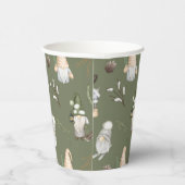 Kerstgnomen Woodland Papieren Bekers (Rechts)