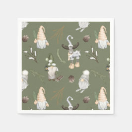 Kerstgnomen Woodland Servet