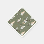 Kerstgnomen Woodland Servet (Hoek)