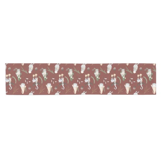 Kerstgnomen Woodland Short Table Runner Korte Tafelloper (Horizontaal)
