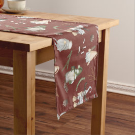 Kerstgnomen Woodland Short Table Runner Korte Tafelloper