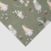 Kerstgnomen Woodland Tissuepapier (Detail)