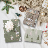 kerstgnomen Woodland Wrapping Paper Sheets