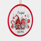 Kerstgnomes keramisch versieringsmiddel keramisch ornament (Rechts)