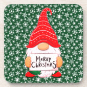 kerstgnoom bier onderzetter (Voorkant)