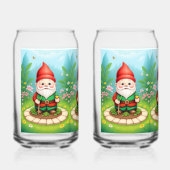 kerstgnoom blikvorm glas (Voorkant)