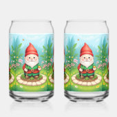 kerstgnoom blikvorm glas (Links)