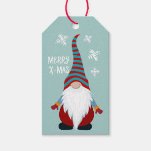 kerstgnoom cadeaulabel