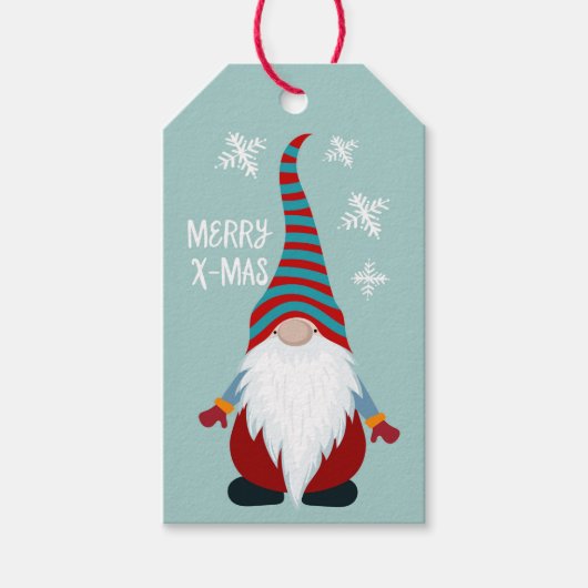 kerstgnoom cadeaulabel (Voorkant)