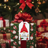 kerstgnoom cadeaulabel