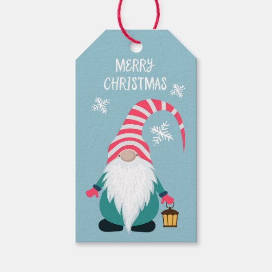 kerstgnoom cadeaulabel (Voorkant)