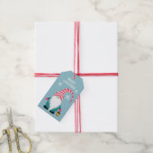 kerstgnoom cadeaulabel (Met Touw)