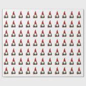 kerstgnoom cadeaupapier (Vlak)