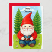 kerstgnoom feestdagenkaart (Voorkant / Achterkant)