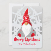 kerstgnoom feestdagenkaart (Voorkant)