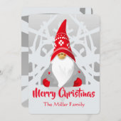 kerstgnoom feestdagenkaart (Voorkant / Achterkant)