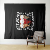 Kerstgnoom met mijn gnomen. wandkleed (In Situ (horizontaal))