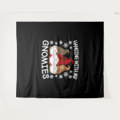 Kerstgnoom met mijn gnomen. wandkleed (Voorkant (horizontaal))