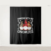 Kerstgnoom met mijn gnomen. wandkleed (Voorkant)