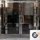 kerstgnoom raamsticker (Kantoordeur)