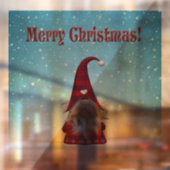 kerstgnoom raamsticker (Vel 2)