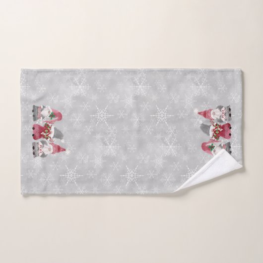 Kerstgnoom Scandinavische liefde Joy Peace Grey Bad Handdoek (Handdoek)