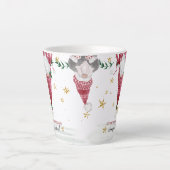 Kerstgnoom Sterren in Foliage Hang In There Latte Mok (Voorkant)