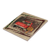 Kerstgnoom Sweet Gnome Red Truck Pset Tegeltje (Zijkant)