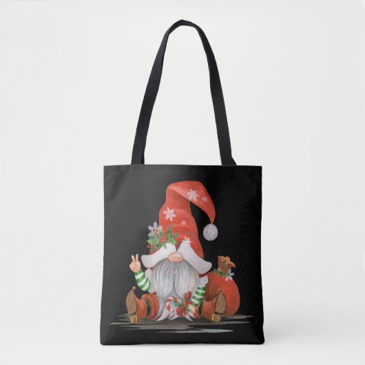 kerstgnoom tote bag (Voorkant)