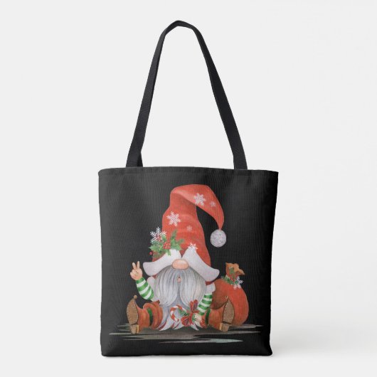 kerstgnoom tote bag (Achterkant)