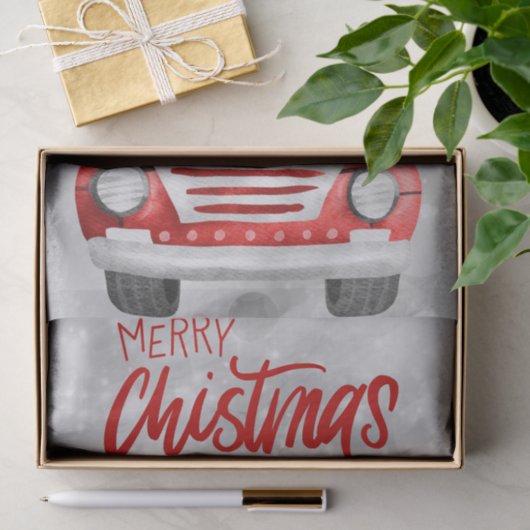 Kerstgnoomauto Tissuepapier (Geschenk)