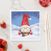 Kerstgnoompapier Napkins Servet (Insitu)