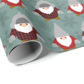 Kerstgnoompatroon Cadeaupapier (Rol Hoek)