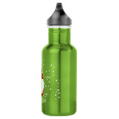 Kerstgnoomwaterfles met aangepaste naam waterfles  (Rechts)